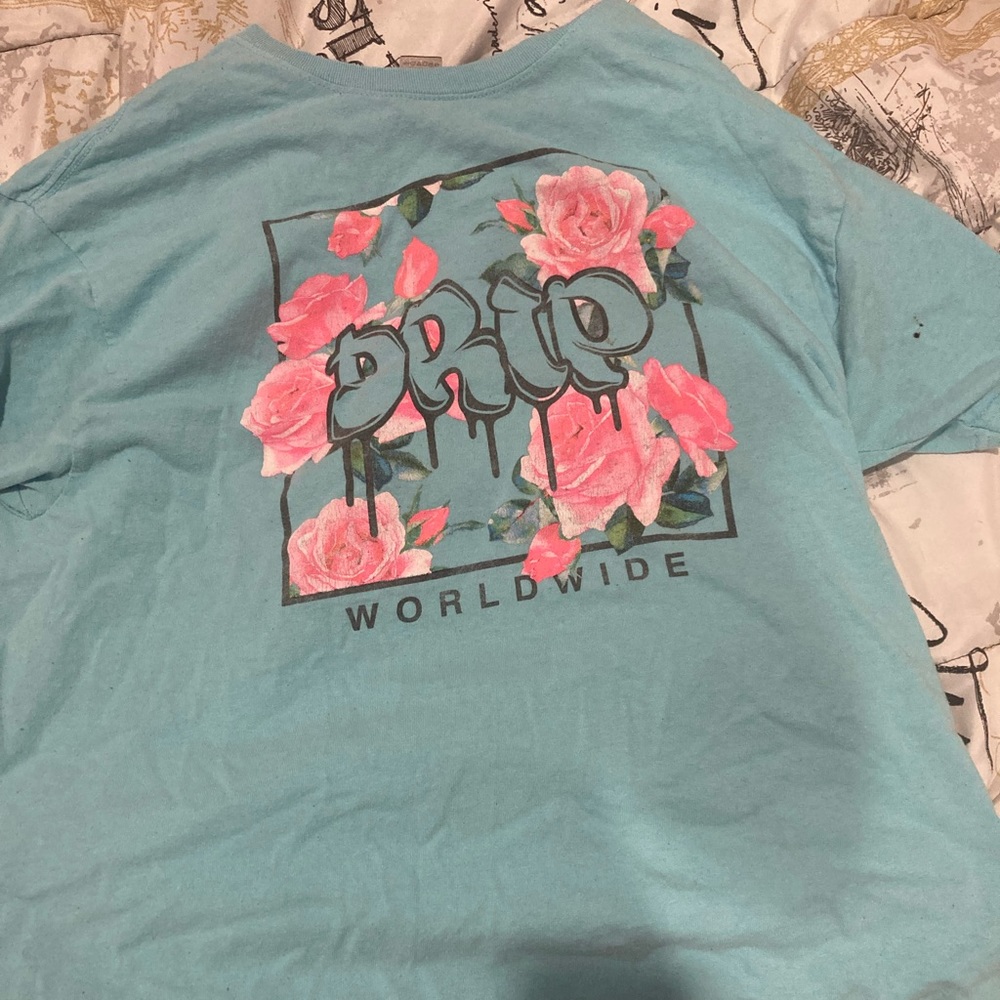 ( HAVE UNTIL FEB 20 TO CLAIM) Short Sleeved Blue T-Shirt With Text